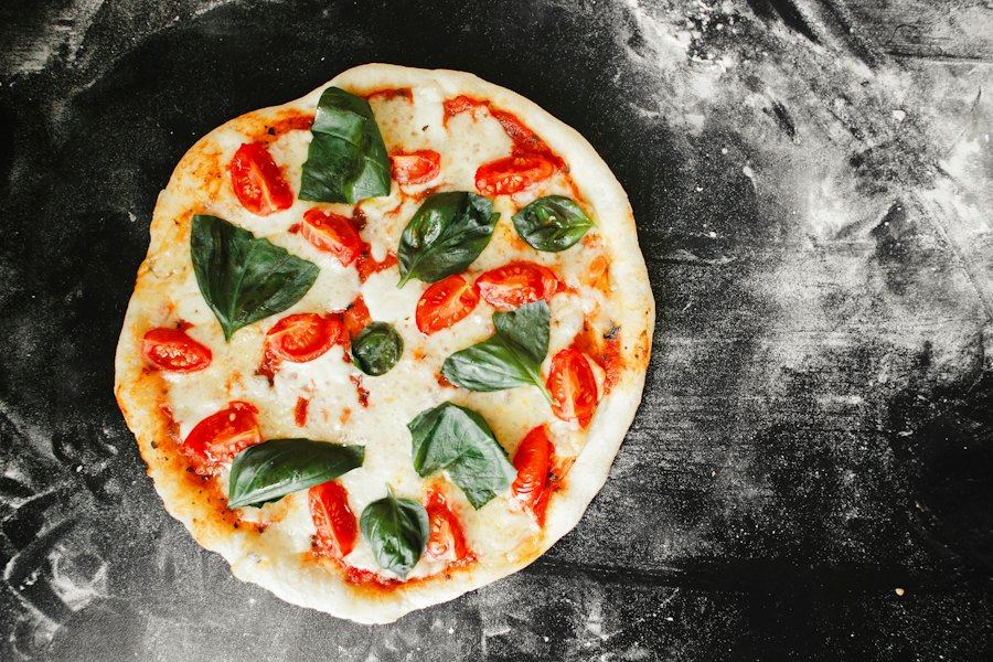 Margherita with fresh basil